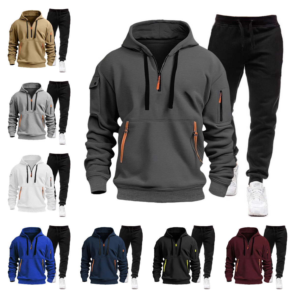 Costume décontracté sweat-shirt + pantalon pour hommes