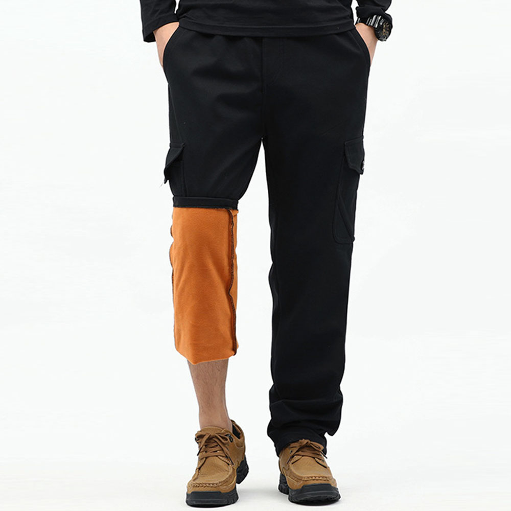 Pantalon décontracté chaud épaissi en polaire pour hommes
