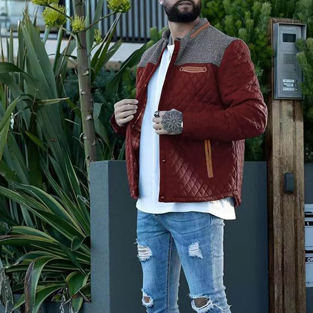 Alberchris™ Autumn and winter new men's stand collar thickened warm cotton jacket