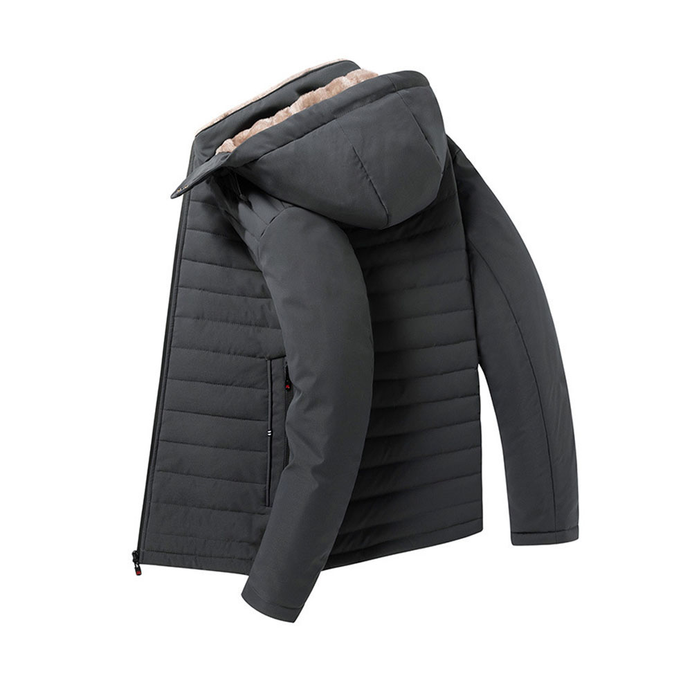 Veste à capuche épaisse en polaire pour hommes