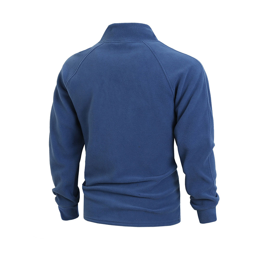 Haut à manches longues en polaire corail à col montant zippé pour homme