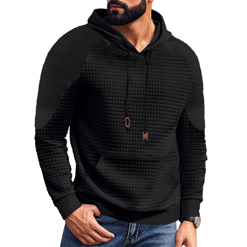 Kapuzensweatshirt aus Waffel-Jacquard für Herren