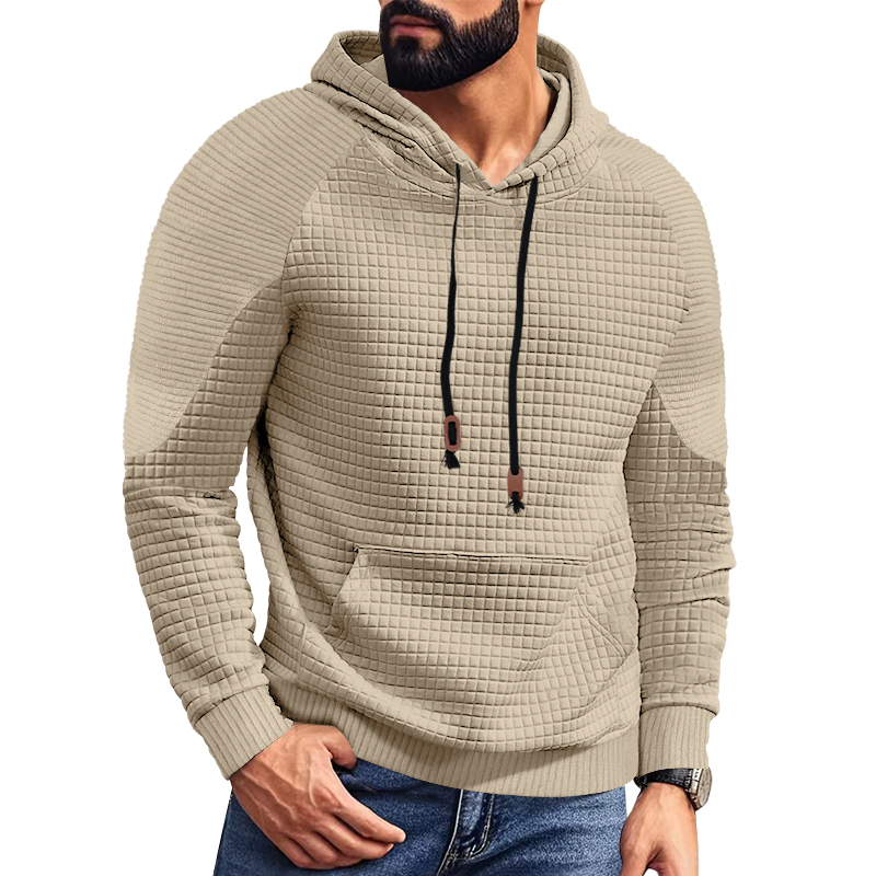 Kapuzensweatshirt aus Waffel-Jacquard für Herren