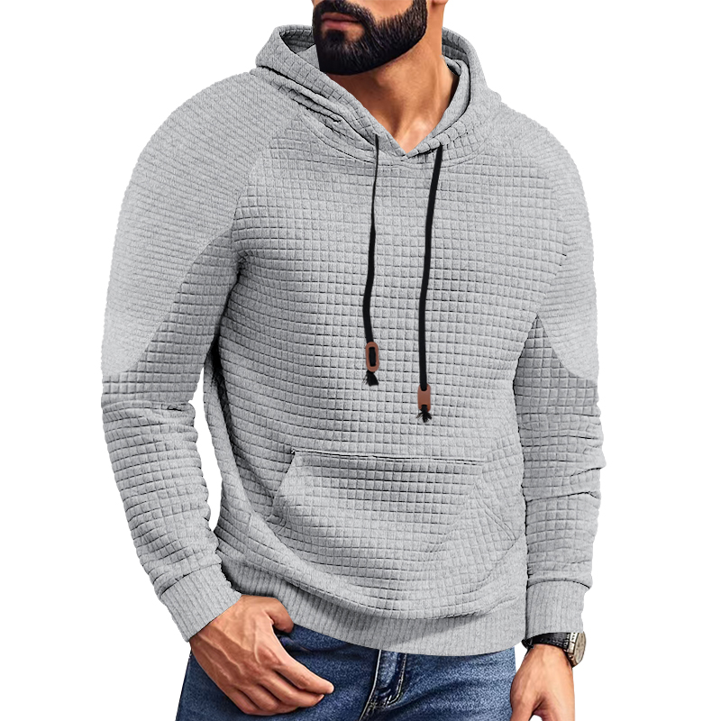 Kapuzensweatshirt aus Waffel-Jacquard für Herren