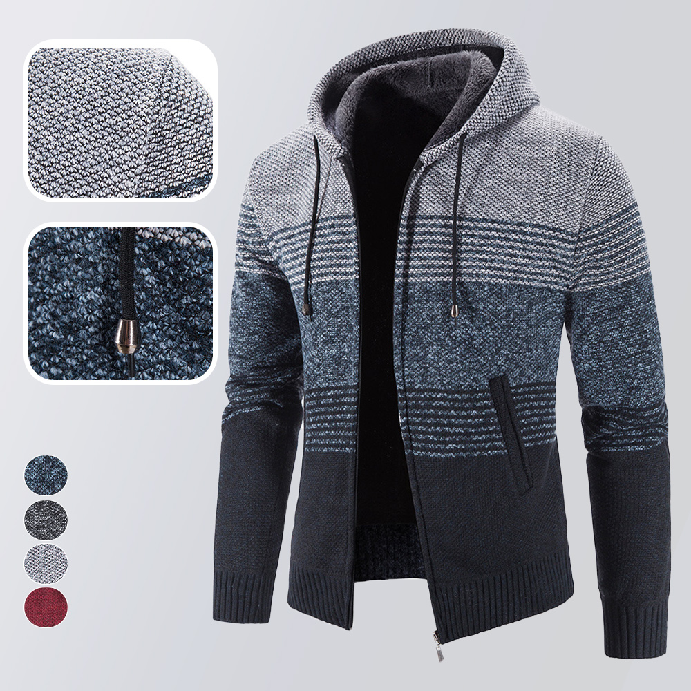 Nouvelle veste à capuche en polaire épaissie pour homme