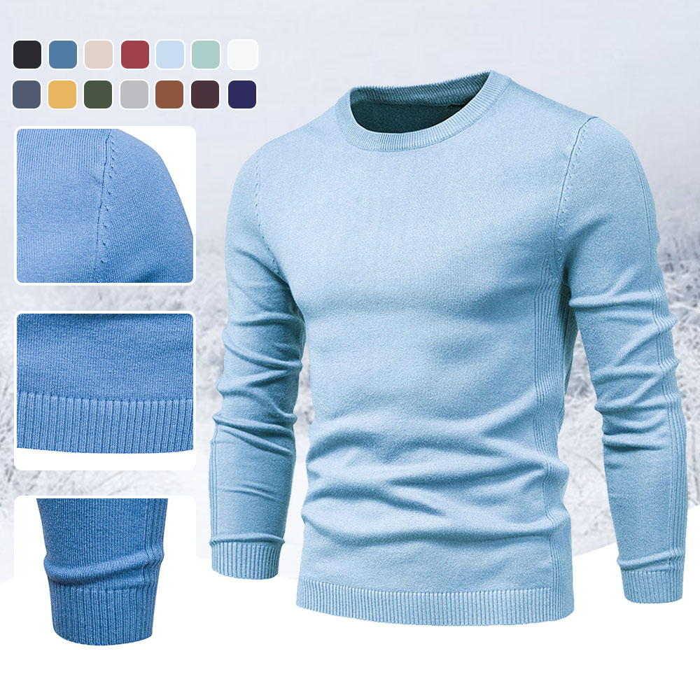 Nouveau pull tricoté épais à col rond pour hommes