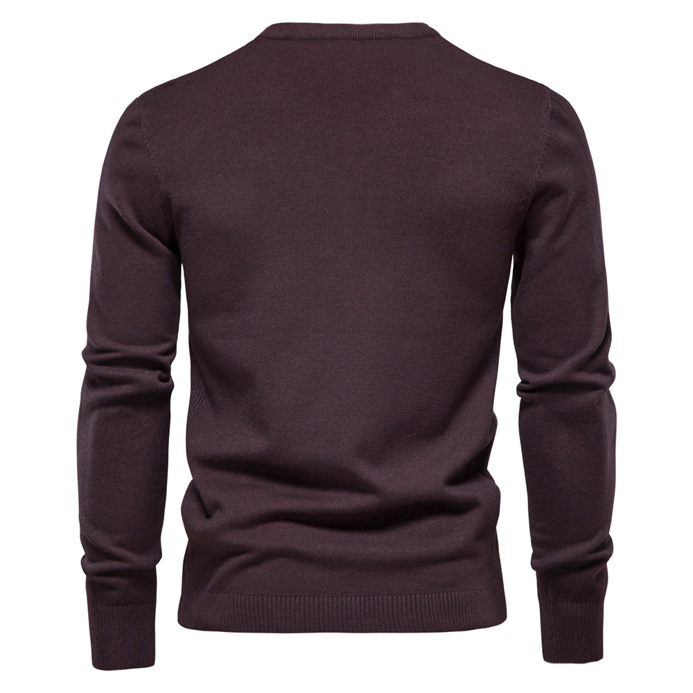 Nouveau pull tricoté épais à col rond pour hommes