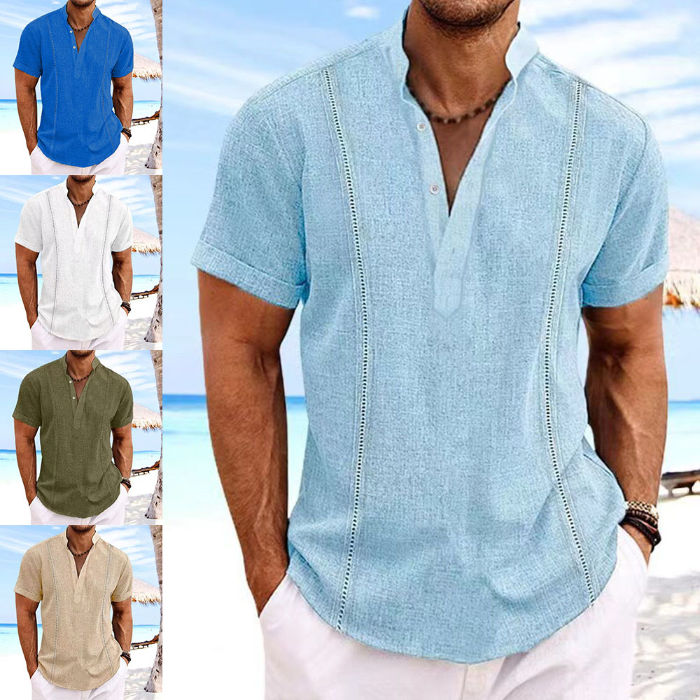 Haut décontracté respirant à manches courtes pour homme