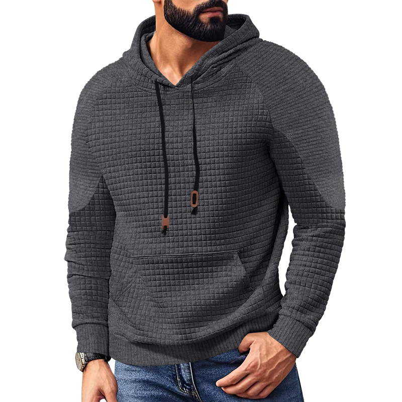 Kapuzensweatshirt aus Waffel-Jacquard für Herren