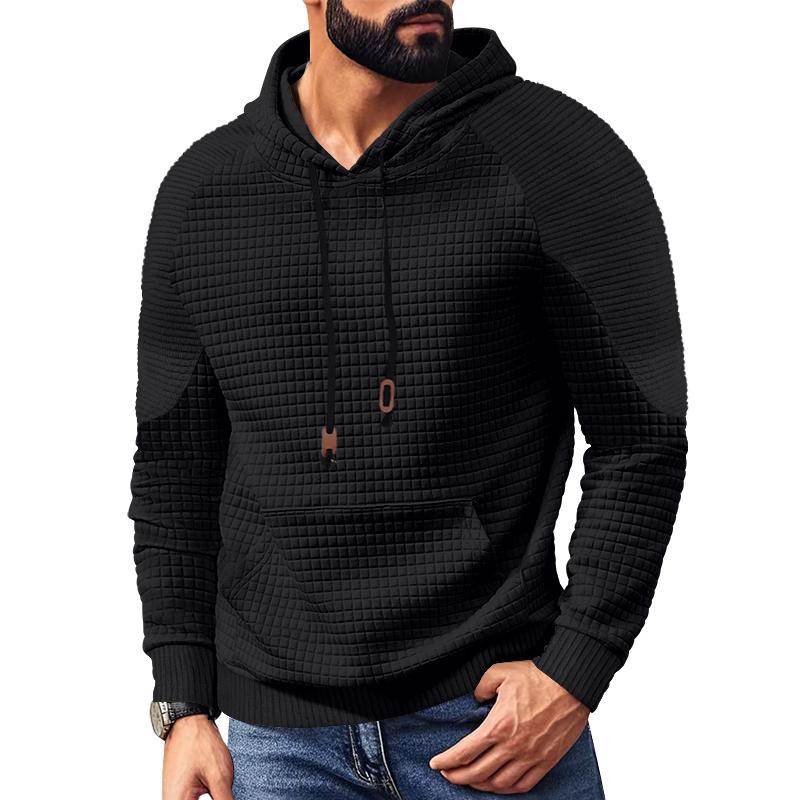 Kapuzensweatshirt aus Waffel-Jacquard für Herren