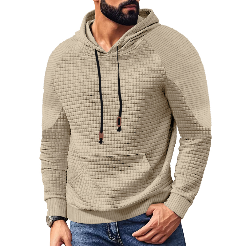 Kapuzensweatshirt aus Waffel-Jacquard für Herren