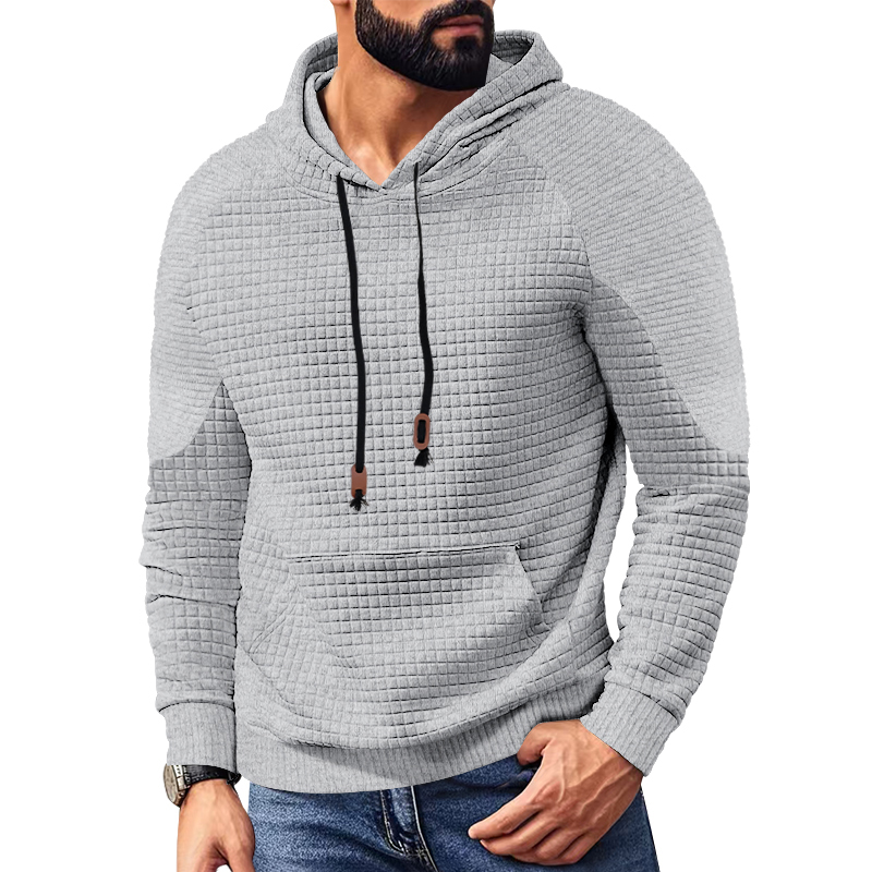 Kapuzensweatshirt aus Waffel-Jacquard für Herren