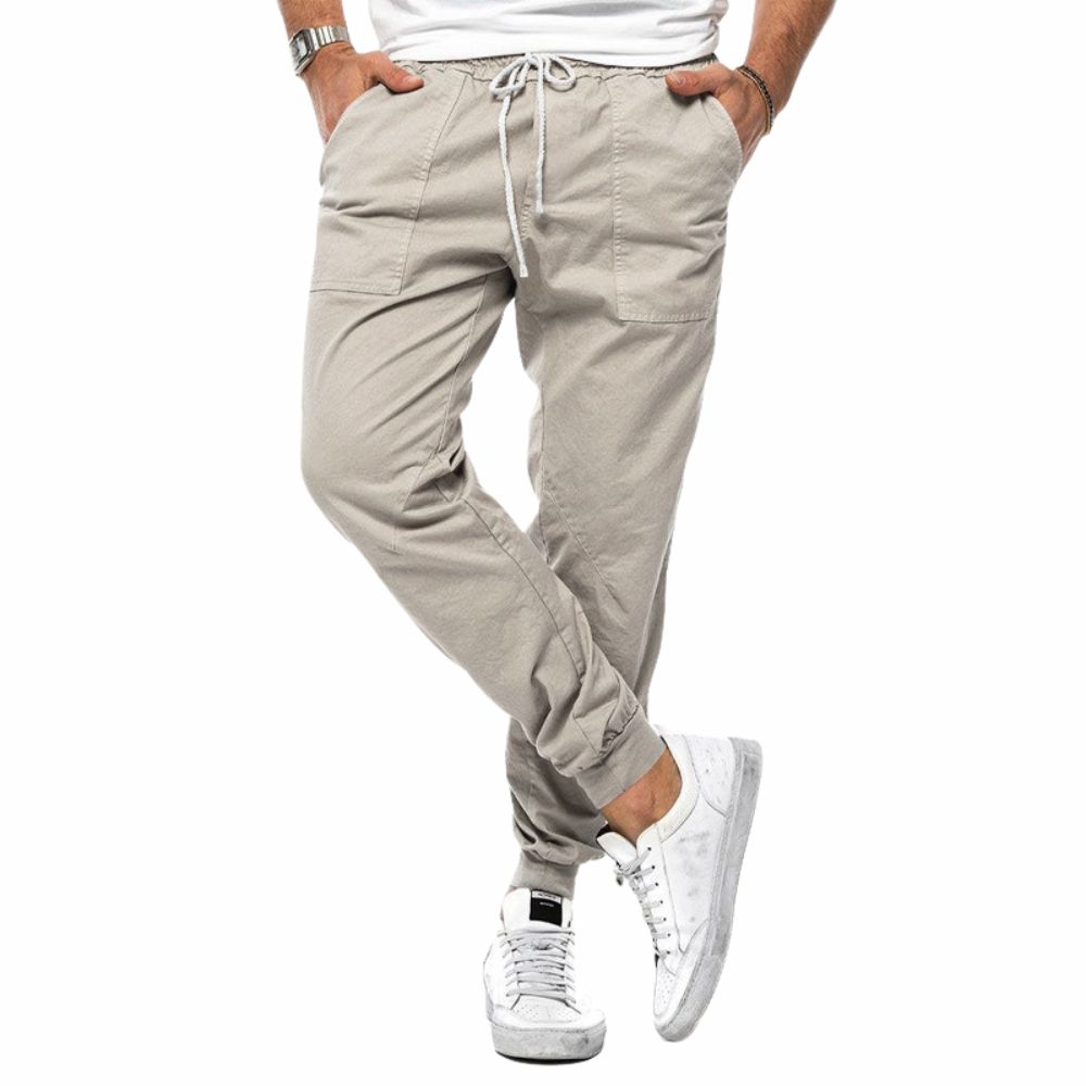 Lässige Slim-Fit-Hose mit Kordelzug für Herren