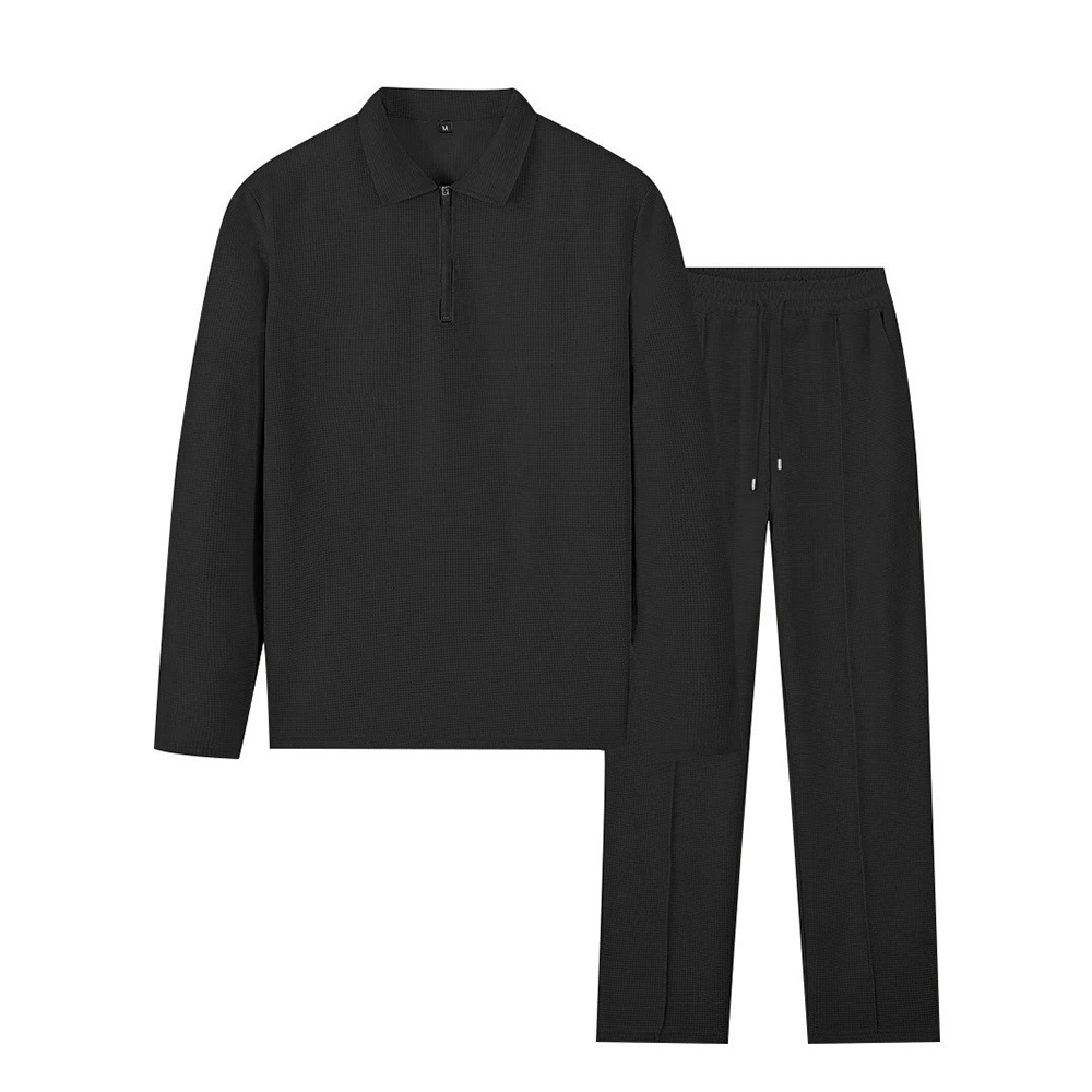 Einfarbige Langarmhose für Herren, lässiger Sportanzug