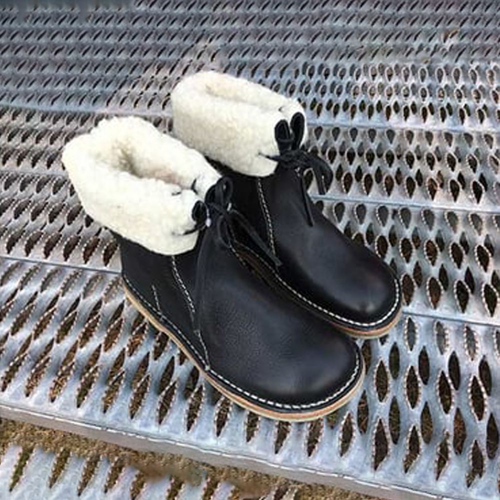 Metallwolke Wasserdichte Damenstiefel, trendige Winterstiefel aus Leder