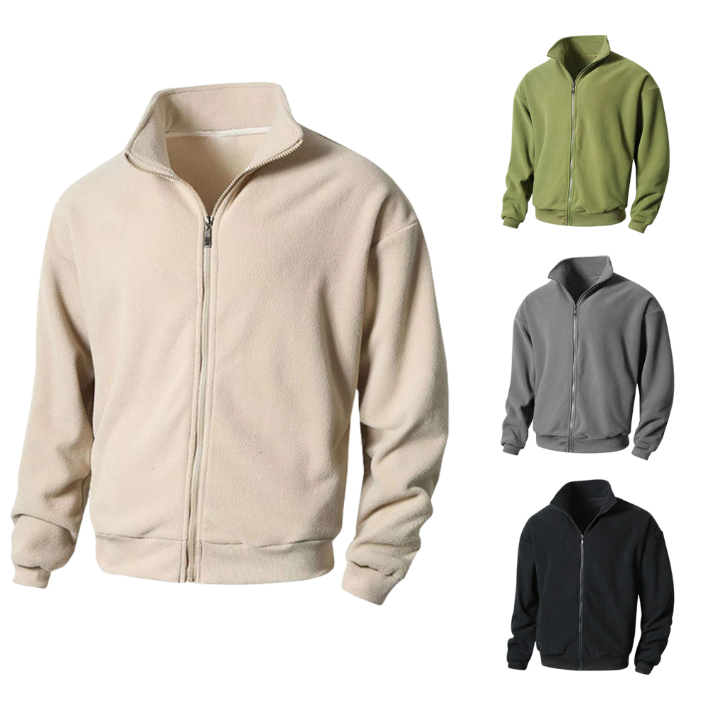 Lässige warme Jacke aus Polarfleece für Herren