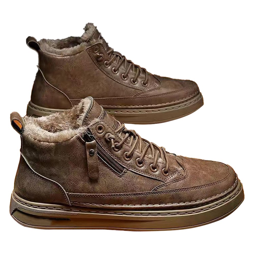 Herbst und Winter neue Leder- und Samt-Martin-Stiefel für Herren