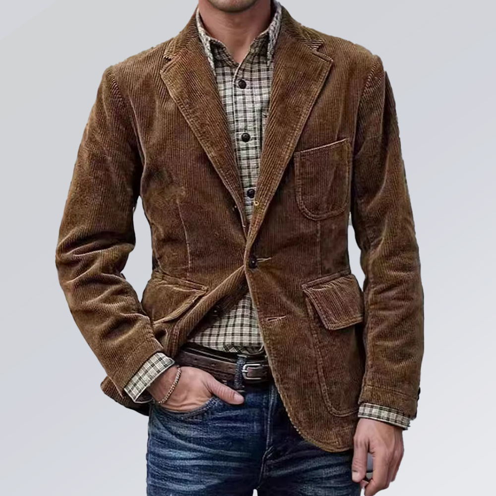 Einreihiger Cord-Blazer für Herren