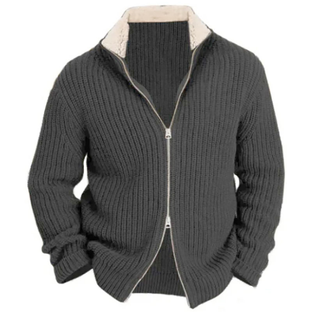 Verdickter warmer Reißverschluss-Pullover-Cardigan für Herren