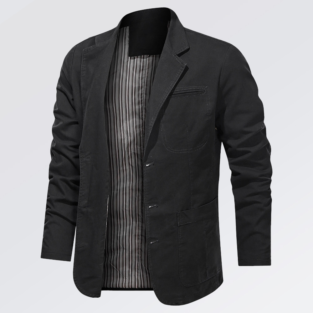 Einfarbige Business-Casual-Anzugjacke für Herren