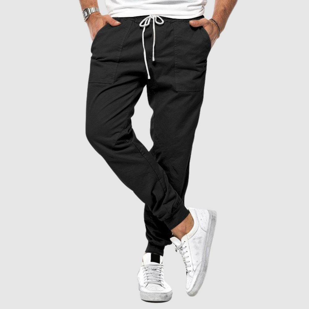 Lässige Slim-Fit-Hose mit Kordelzug für Herren