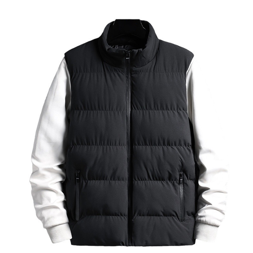 Warme Weste mit Rollkragen und Reißverschlusstasche für Herren