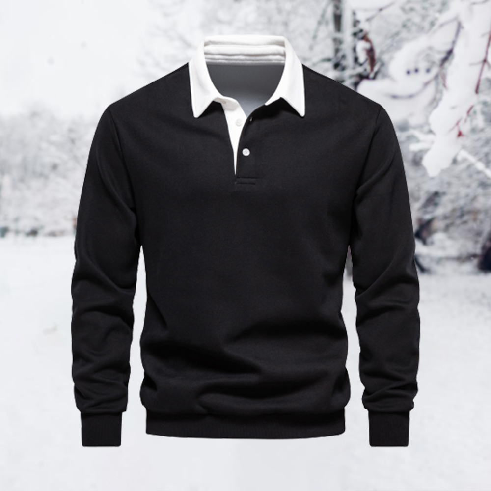 Herren-Poloshirt mit Farbblock-Revers