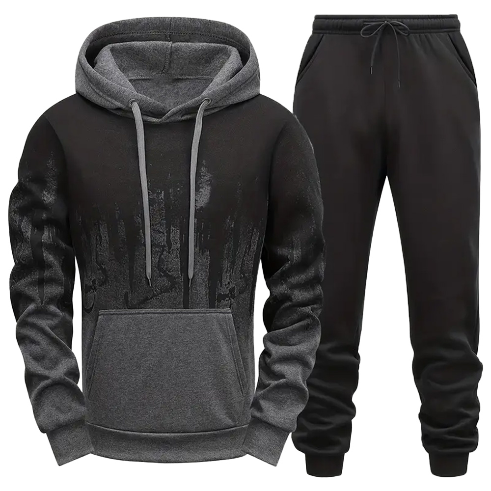 Stilvolles Herren-Set aus Langarm-Sweatshirt und Jogginghose