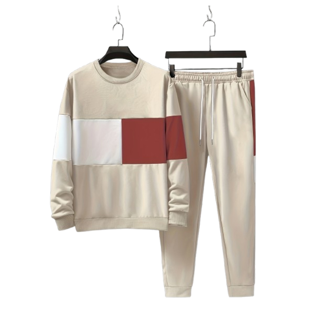 Lässiger und bequemer Sportanzug für Herren im Colorblock-Design
