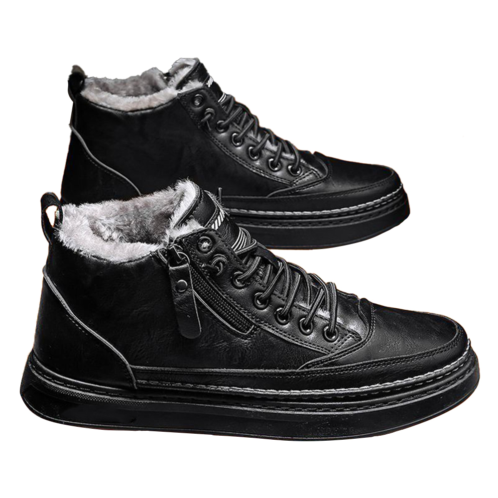 Herbst und Winter neue Leder- und Samt-Martin-Stiefel für Herren