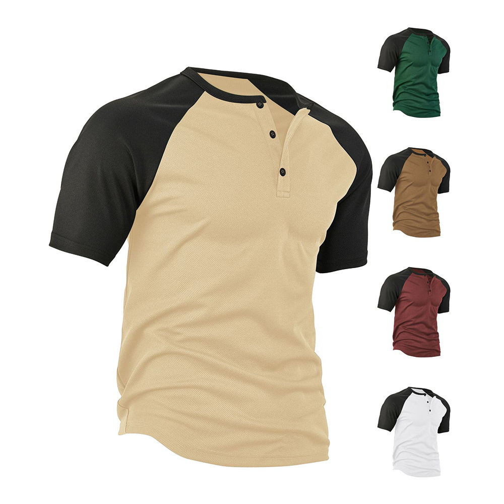 Modisches, schlichtes Herren-T-Shirt mit Raglanärmeln und Rundhalsausschnitt