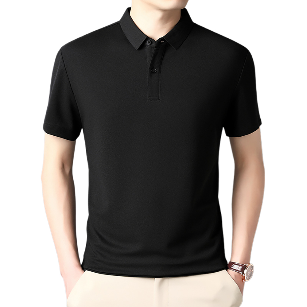 Herren-T-Shirt mit kurzen Ärmeln und Button-Down-Revers