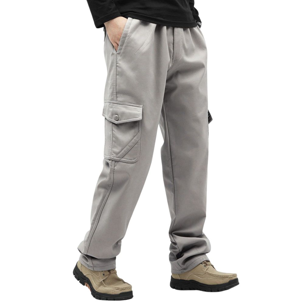 Pantalon décontracté chaud épaissi en polaire pour hommes