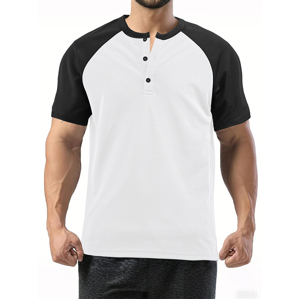 Modisches, schlichtes Herren-T-Shirt mit Raglanärmeln und Rundhalsausschnitt