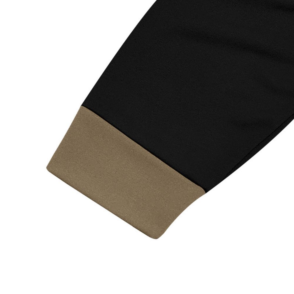 Langarm-T-Shirt mit Henley-Kragen und Farbblock für Herren