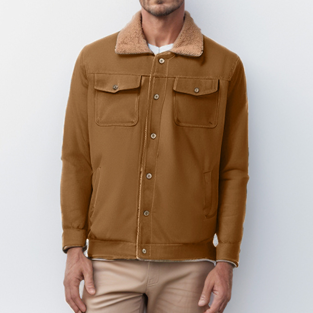 Freizeitjacke für Herren mit Fleece-Revers