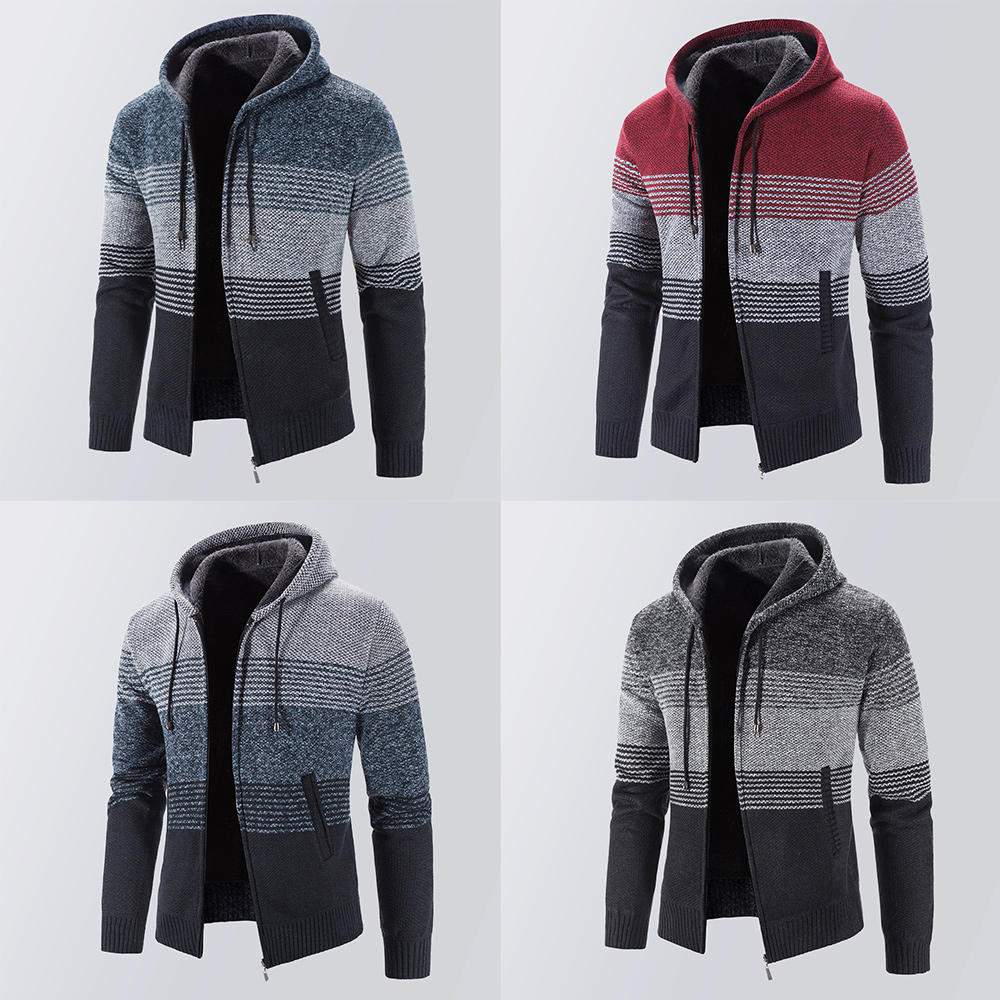 Nouvelle veste à capuche en polaire épaissie pour homme