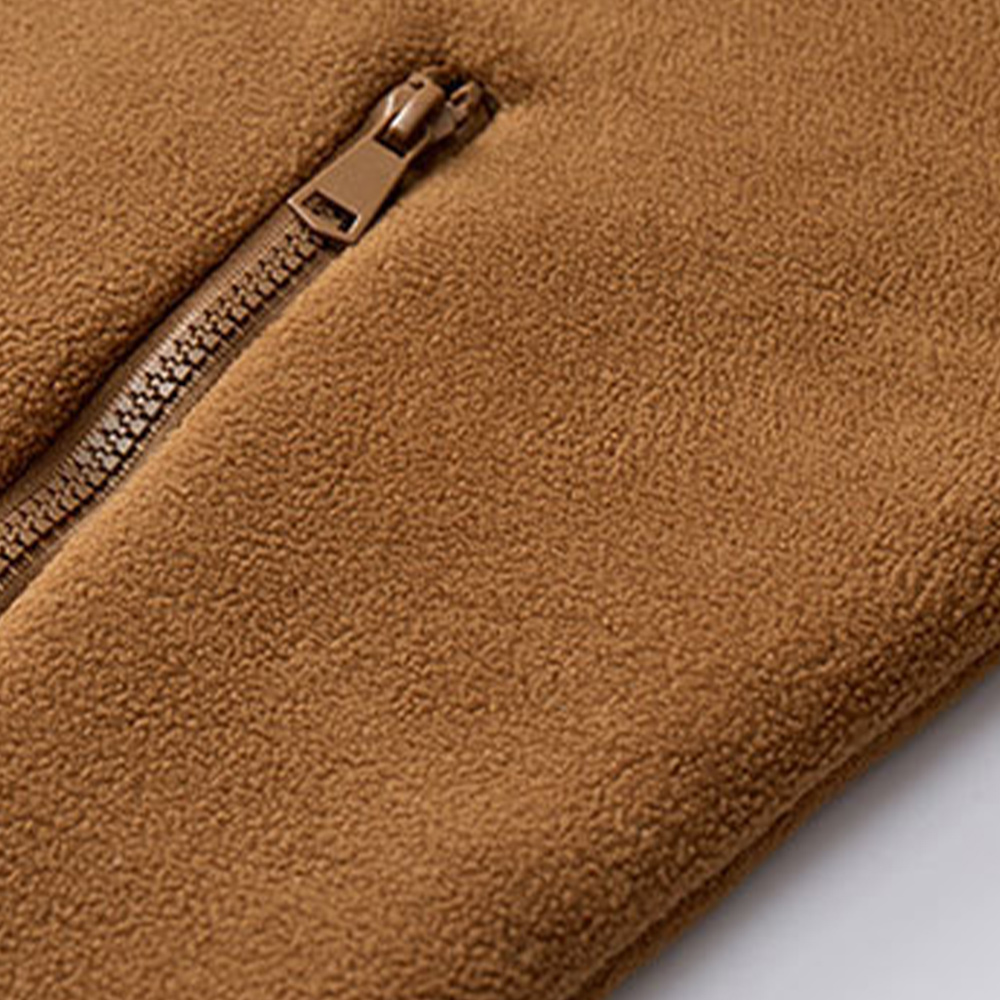 Warme Winterjacke für Herren mit Polarfleece-Futter und Samt-Stehkragen