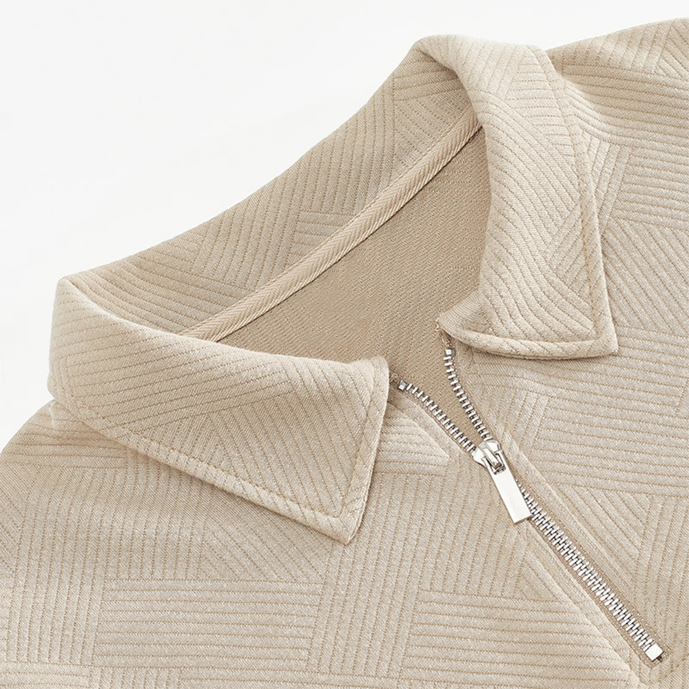 Modisches, einfarbiges Poloshirt mit Revers und langen Ärmeln für Herren