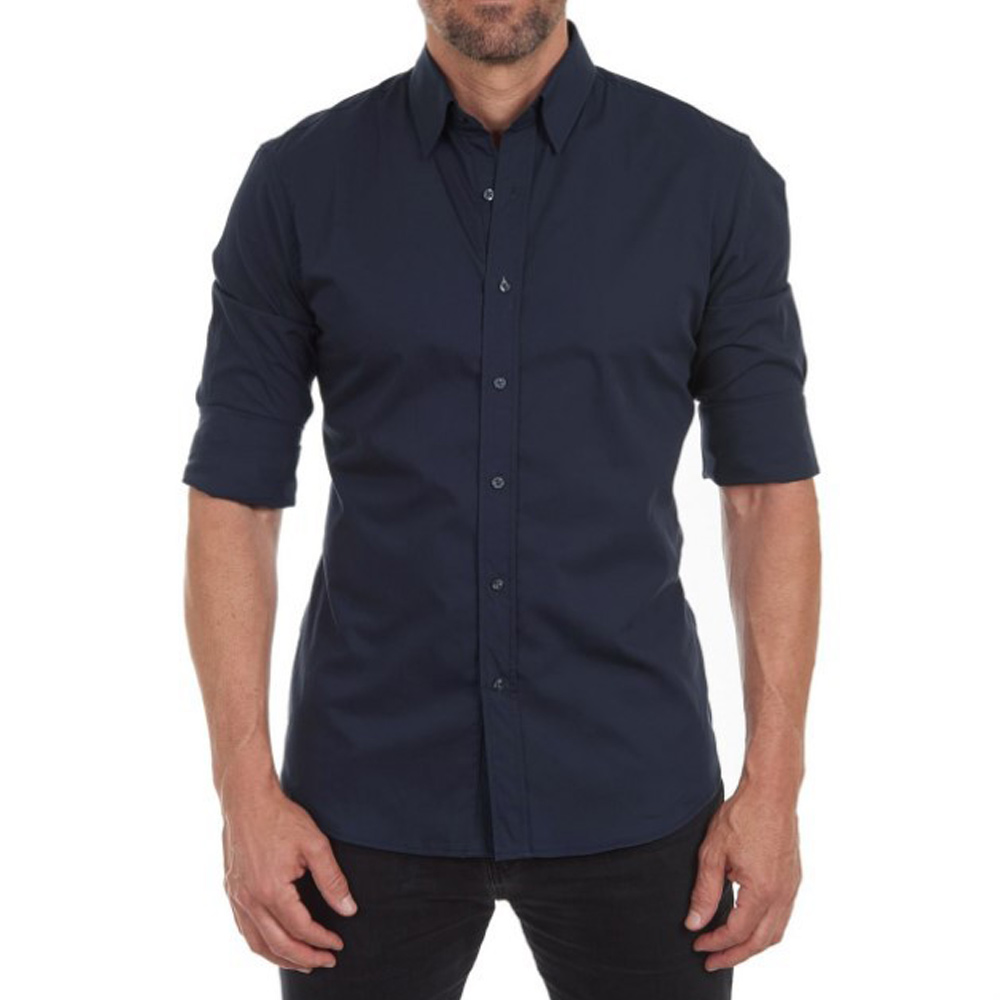 Chemise décontractée à manches longues et fermeture éclair pour homme