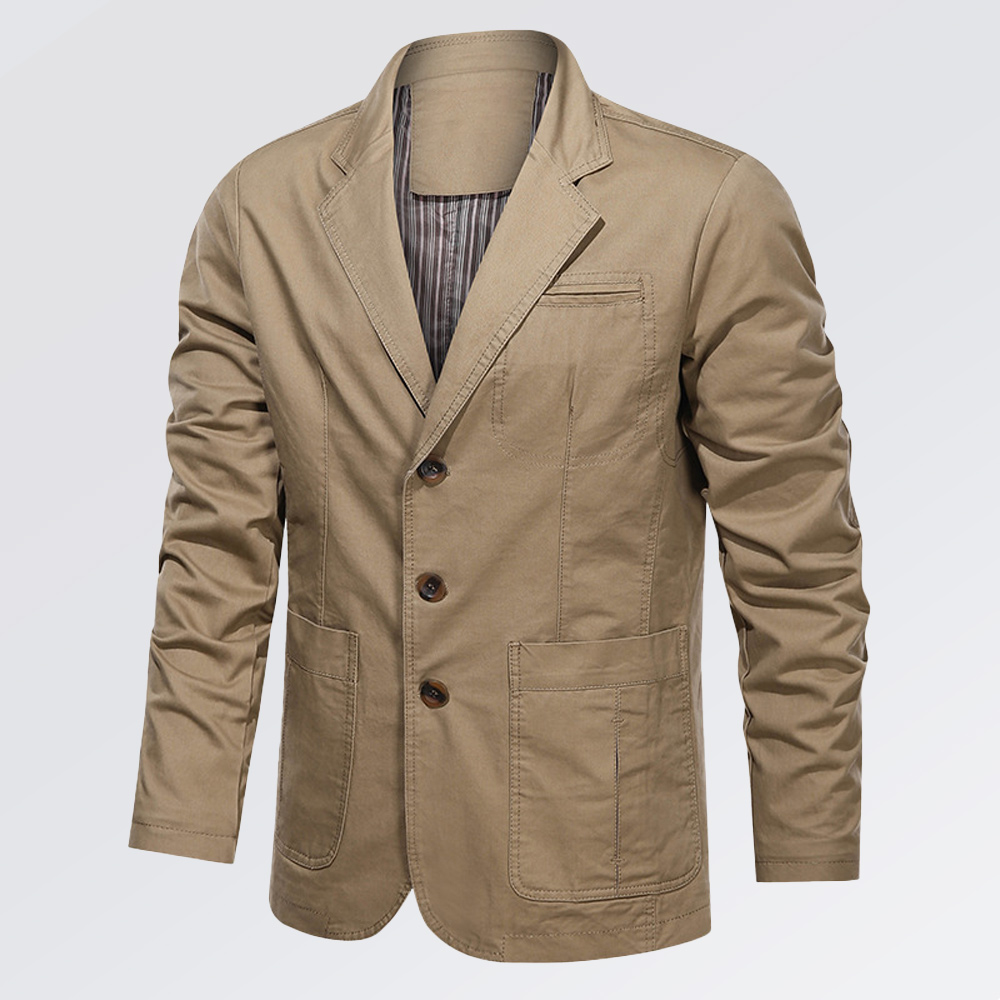 Einfarbige Business-Casual-Anzugjacke für Herren