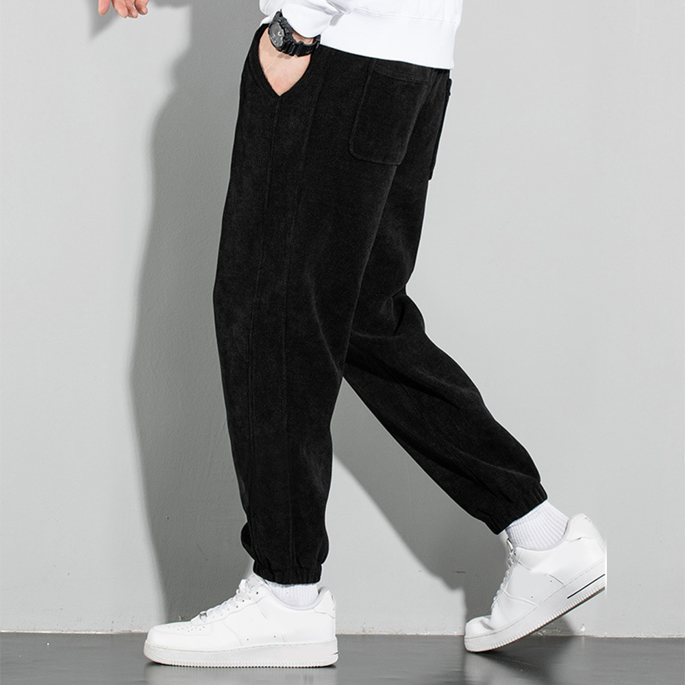 Freizeithose aus samtverdicktem Cord für Herren