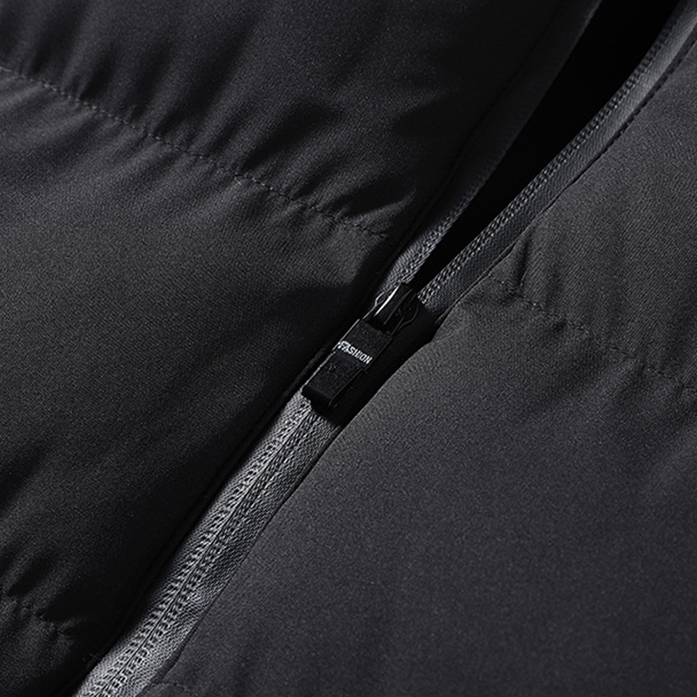 Warme Weste mit Rollkragen und Reißverschlusstasche für Herren