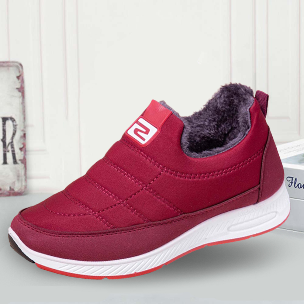 Damen-Wintersamt-verdickte warme Baumwollschuhe