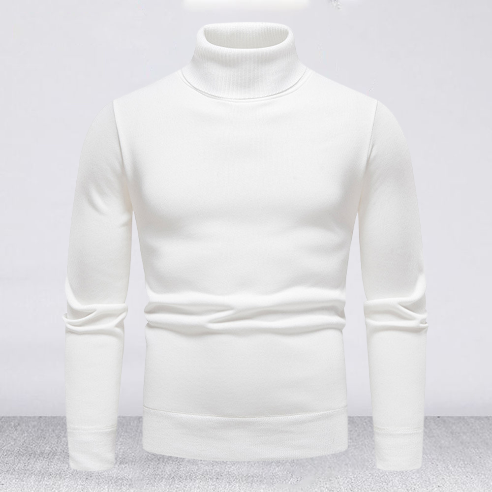 Rollkragen- und Fleece-Strickpullover für Herren im Winter