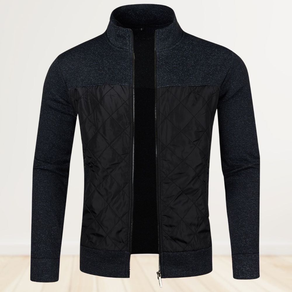 Strickjacke für Herren im Herbst und Winter mit Stehkragen