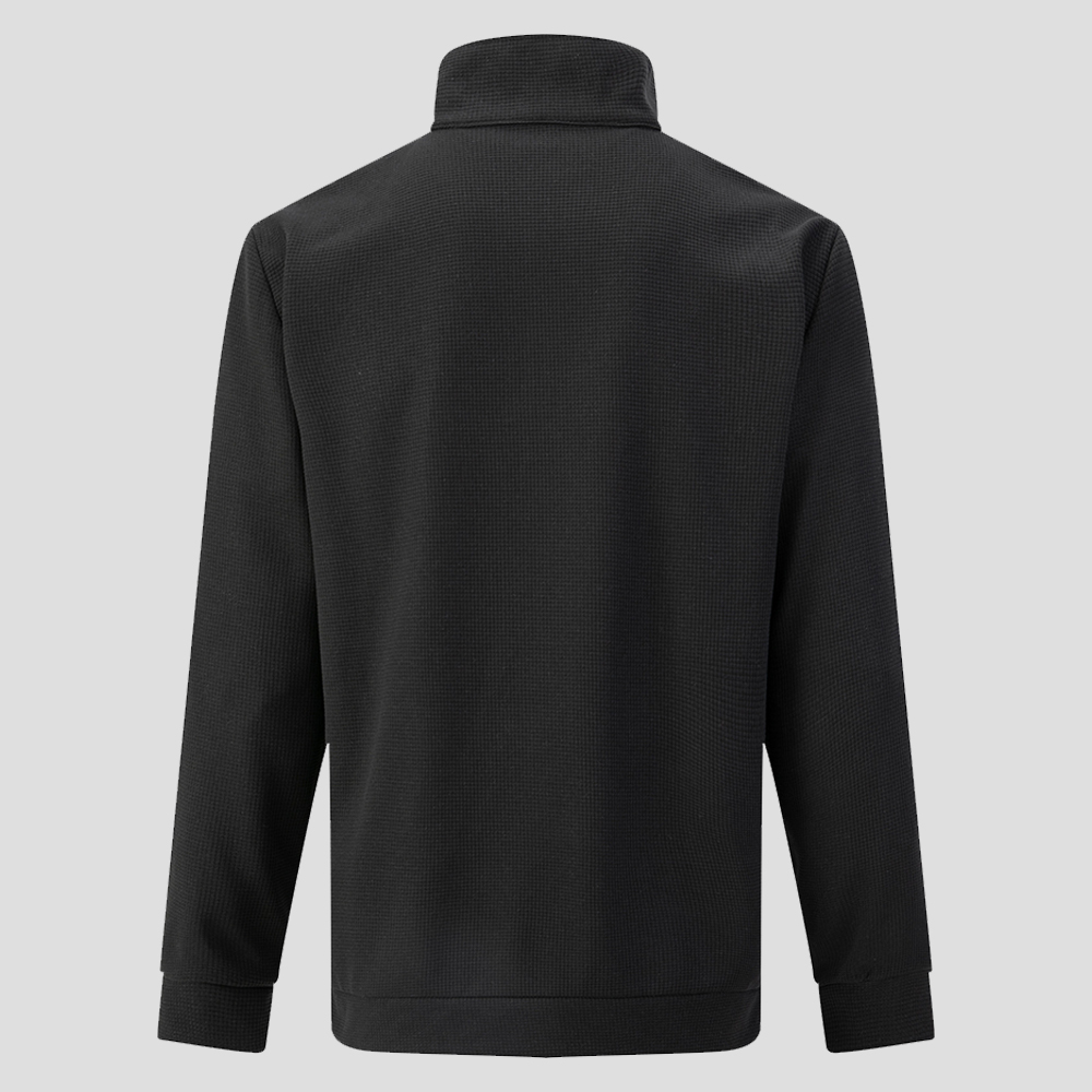 Langarm-Sweatshirt mit Rollkragen und Waffelmuster für Herren