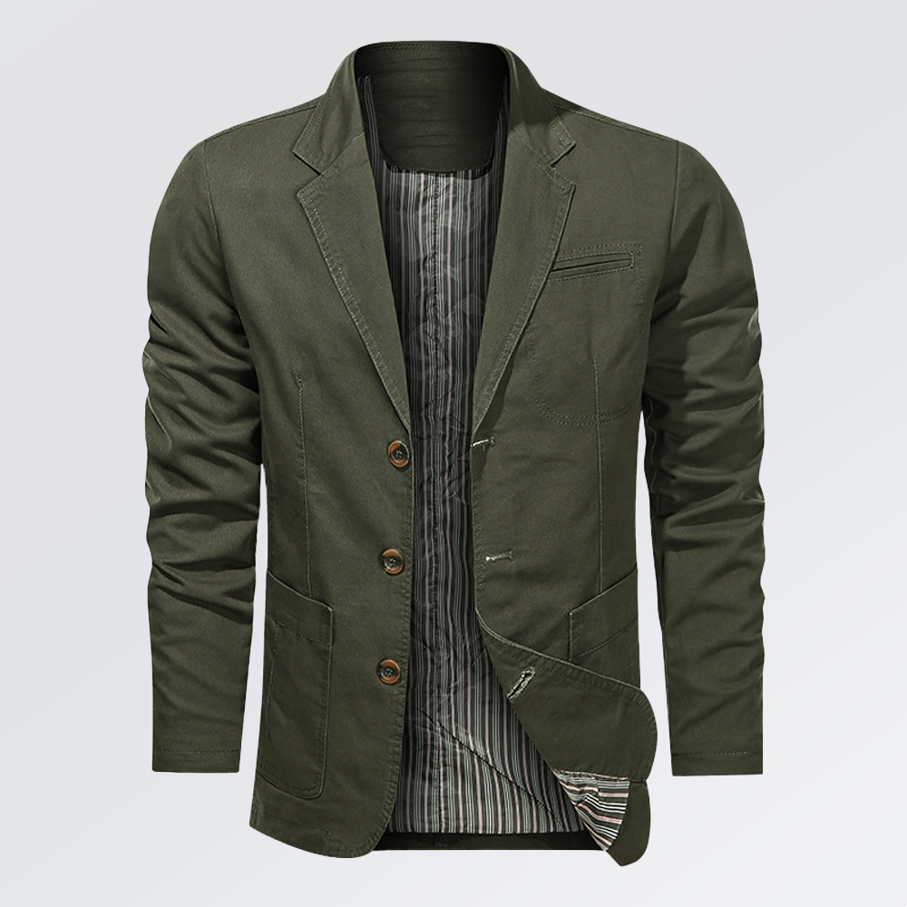 Einfarbige Business-Casual-Anzugjacke für Herren