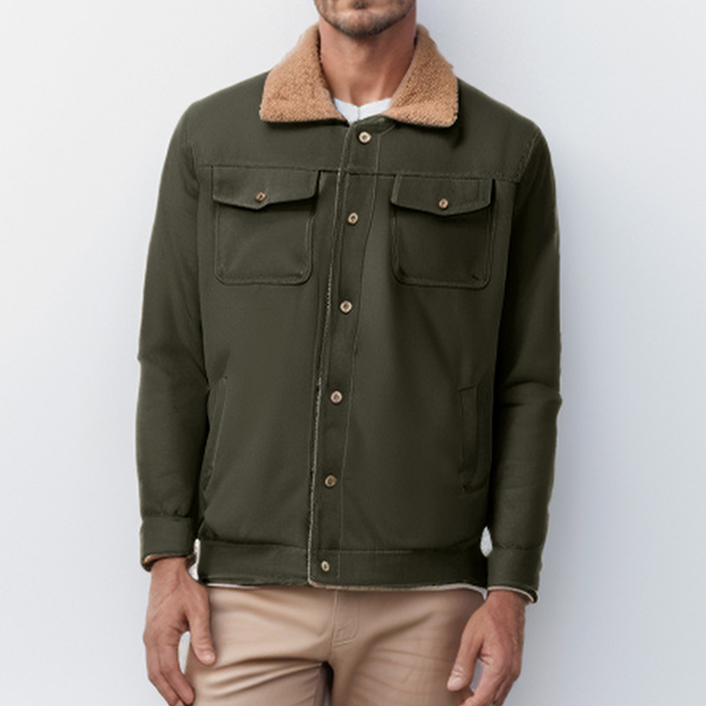 Freizeitjacke für Herren mit Fleece-Revers