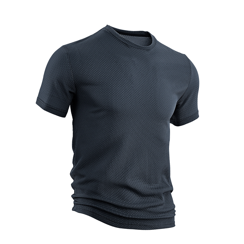 Sommerliches Herren Seersucker T-Shirt – Leicht und atmungsaktiv